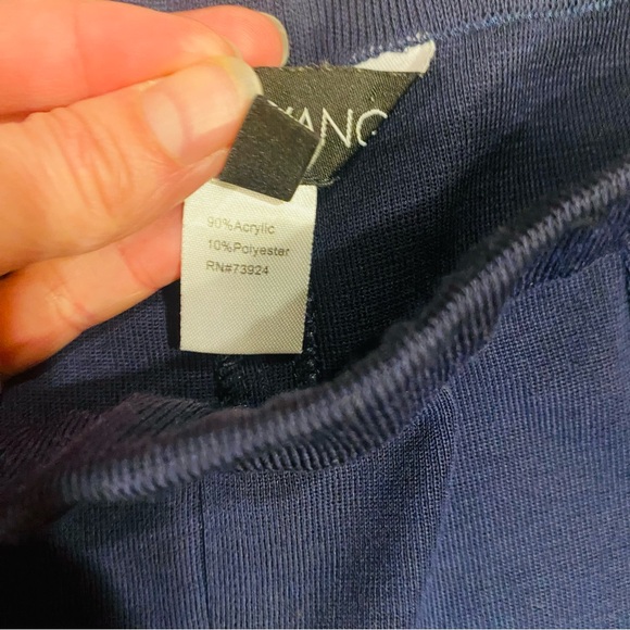 Ming Wang Womens Navy Blue Acrylic Blend Pants Size Petite Small - Picture 6 of 7